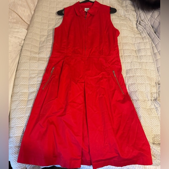 Armani collezioni Sleeveless Red Hot Midi Dress Size 12 - Picture 2 of 6
